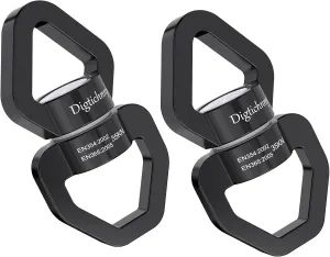 2 Pack Swing Swivel Heavy Duty, Spinning Swing Swivel,35KN Capacity,for Rock Climing,Aerial Silk Swivels,Children's Swings,Black