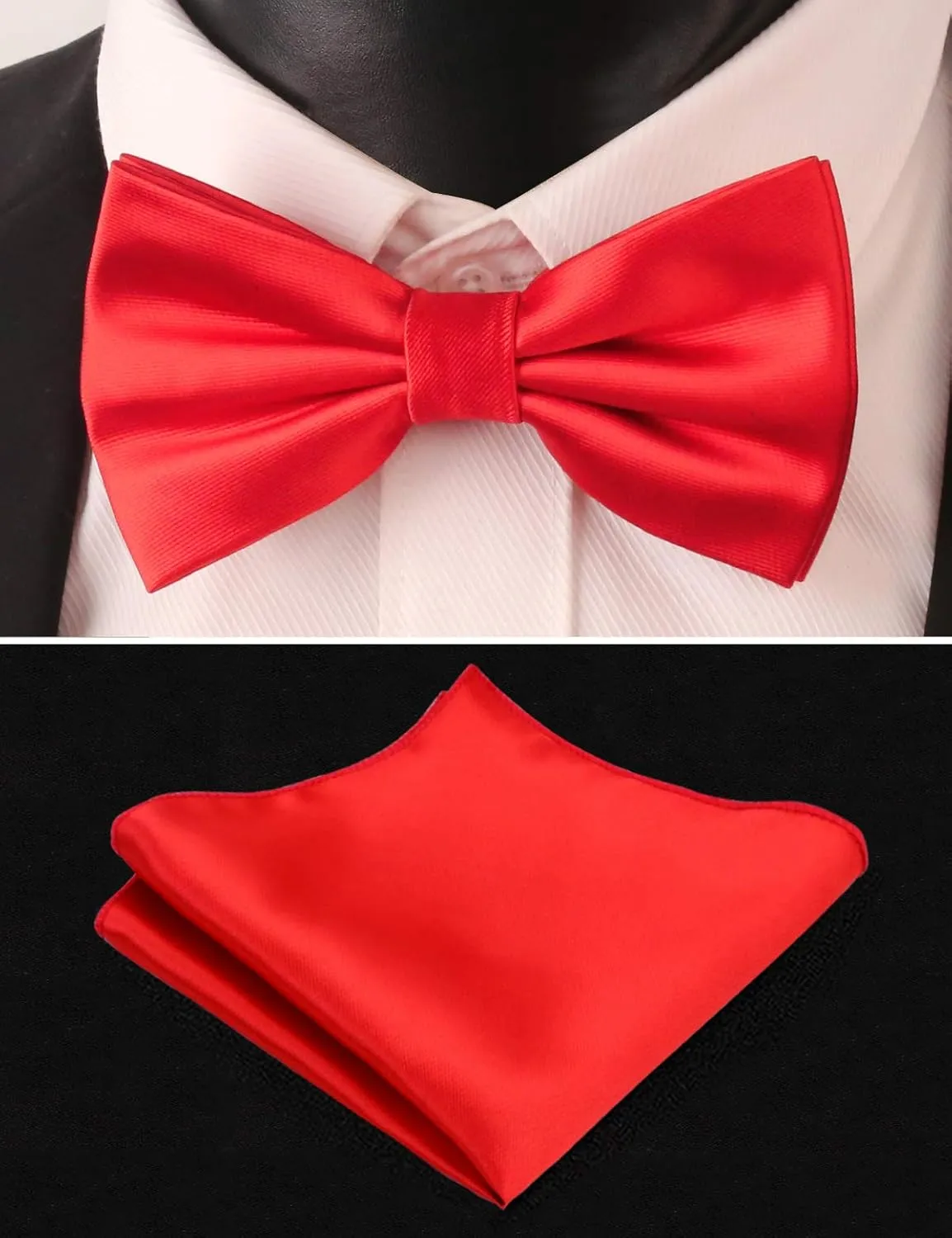 Alizeal Multicolored Silk Solid Cummerbund for Mens Gift Bow Tie Set
