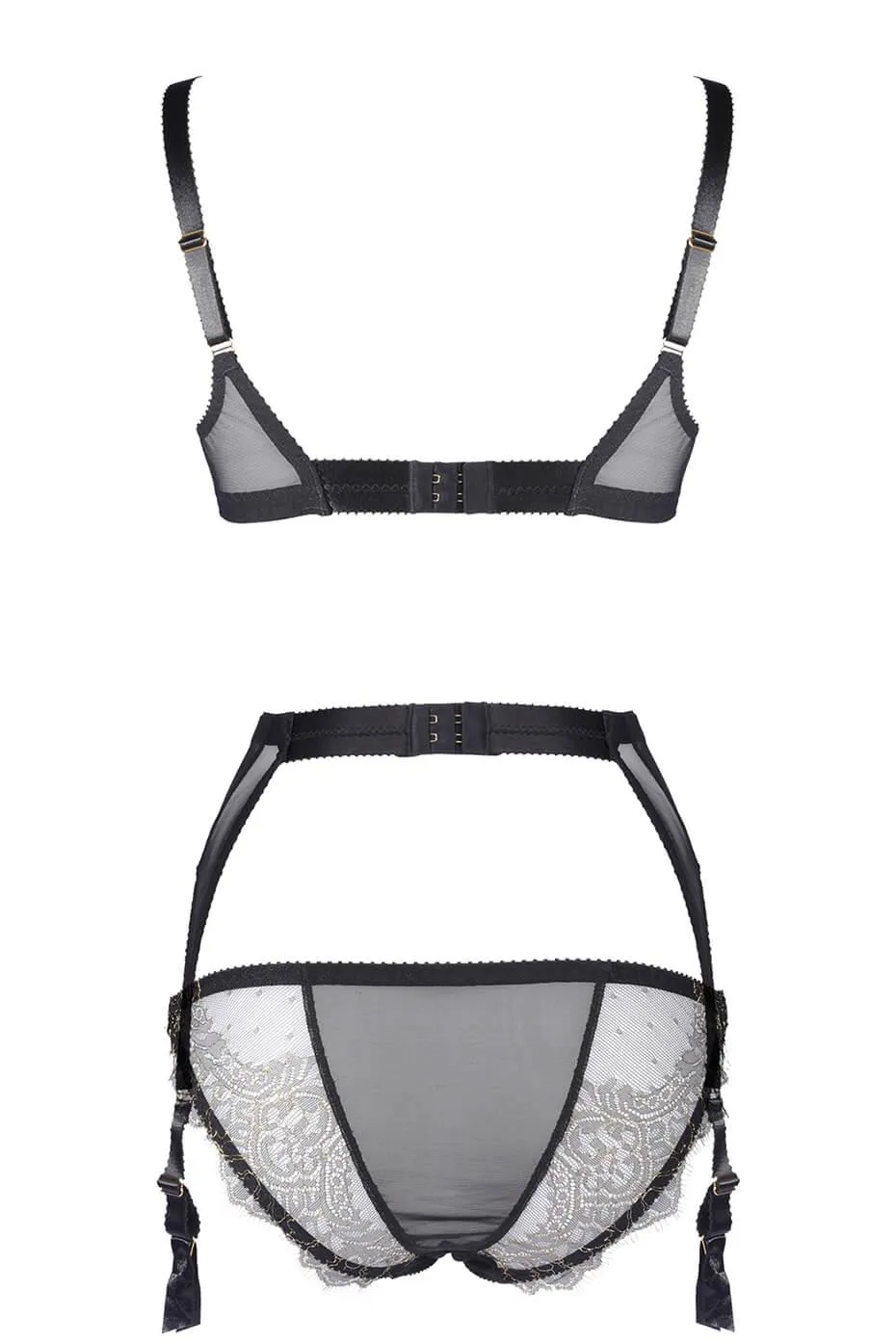 Arabella French Lace Garter Set