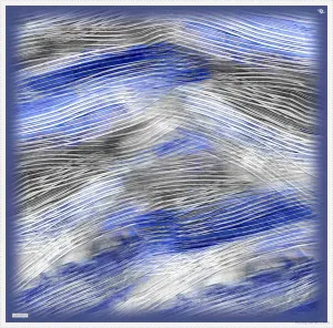 Armine Aquarius Abstract Silk Scarf #80