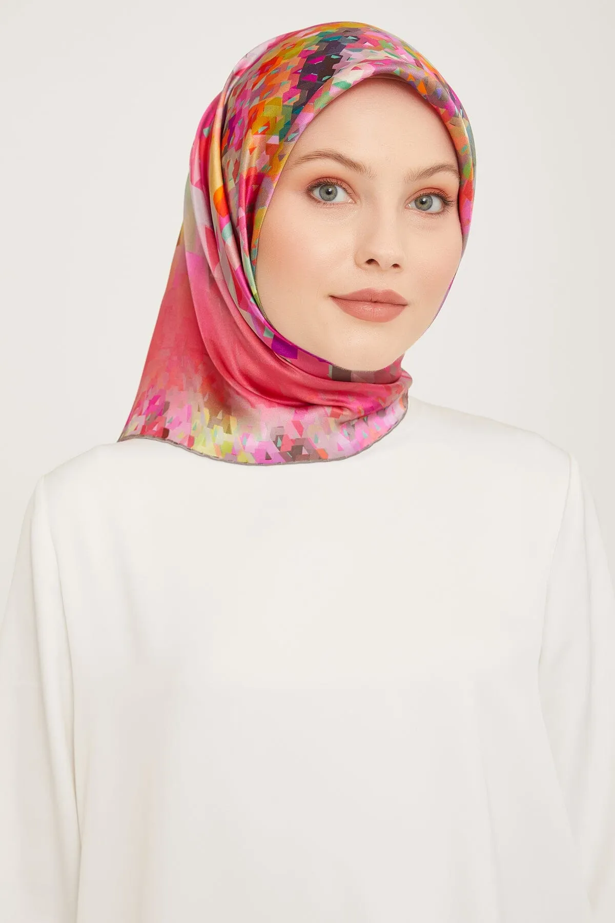 Armine Pixel Chic Silk Scarf #2