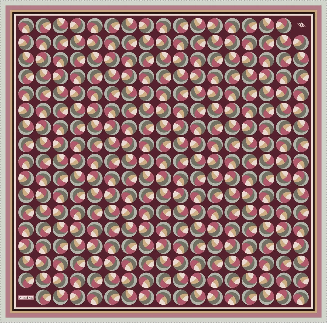 Armine Retro Cosmos Silk Scarf #37