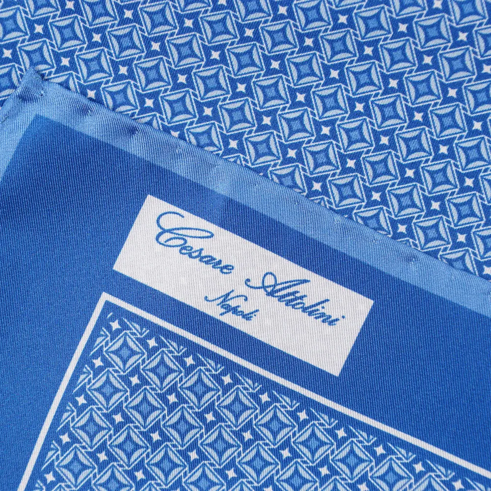 Attolini Jacquard Print Silk Pocket Square