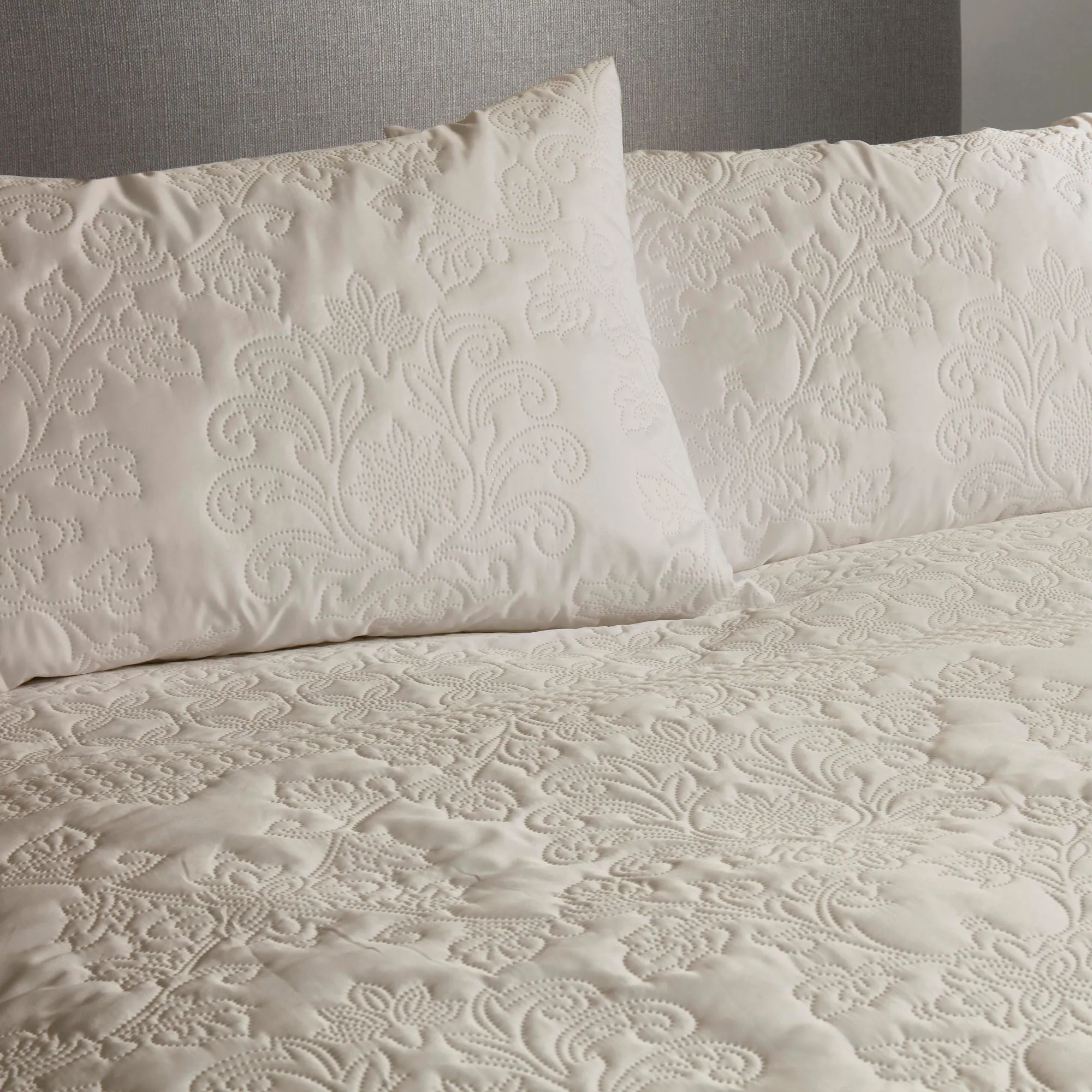 Avery Stripe Duvet Cover Set by Serene in Natural