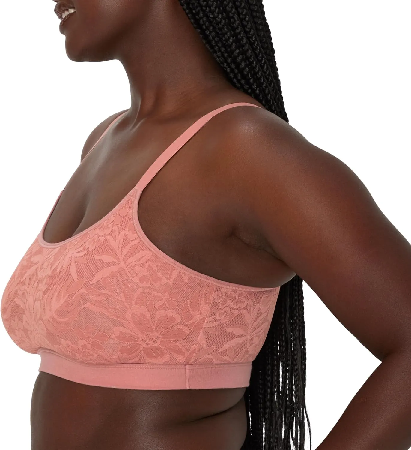 Bali Women's Breathe, Cotton Modal Wireless Bra, Lightweight Breathable Pullover Bralette, Convertible Straps