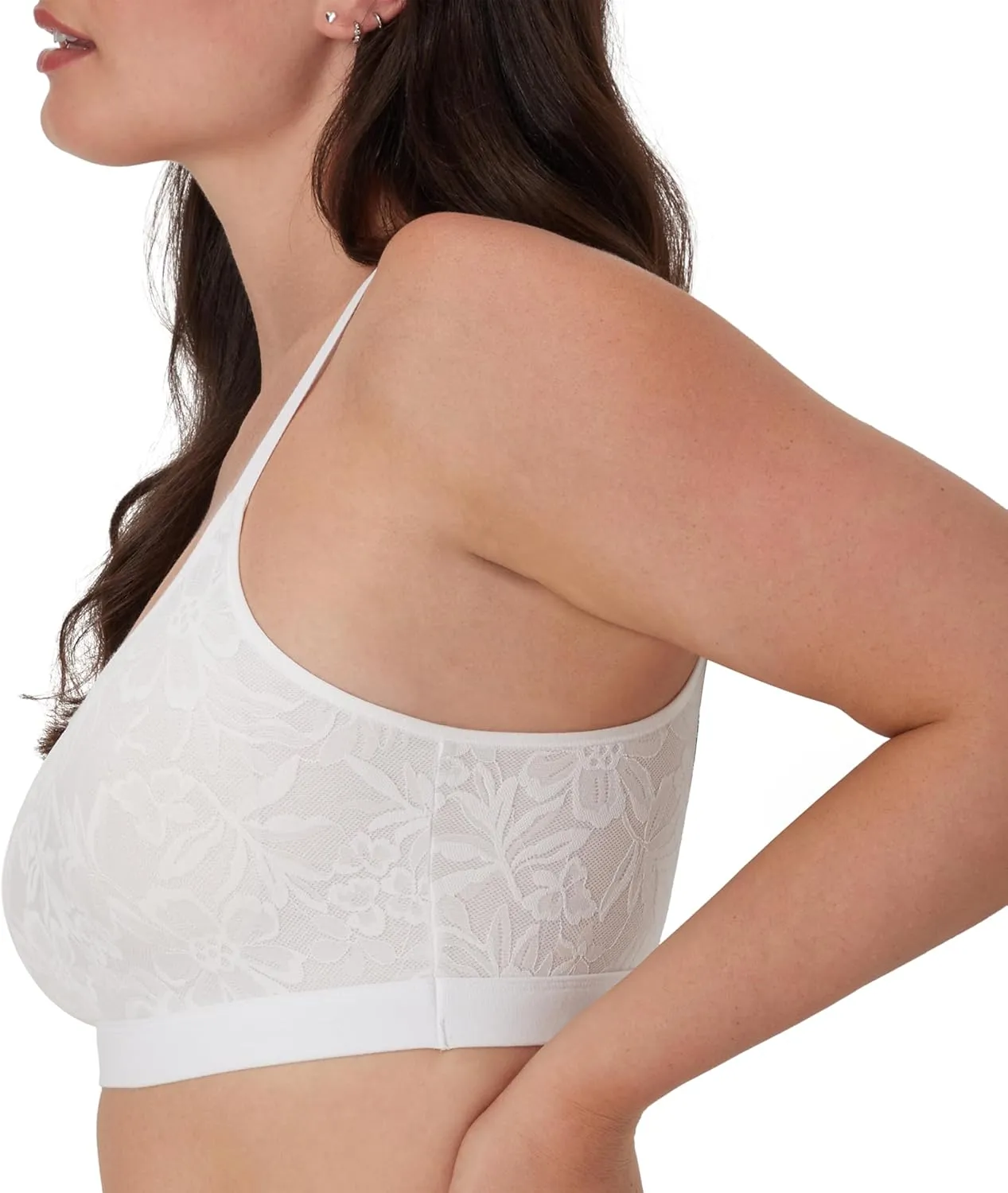 Bali Women's Breathe, Cotton Modal Wireless Bra, Lightweight Breathable Pullover Bralette, Convertible Straps