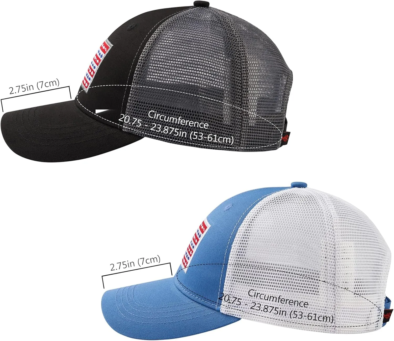 BASSDASH 2 Pack Altimate Fishing Hunting Hat Mesh Back for Men Women Adjustable Baseball Trucker Cap Camo Blaze Orange