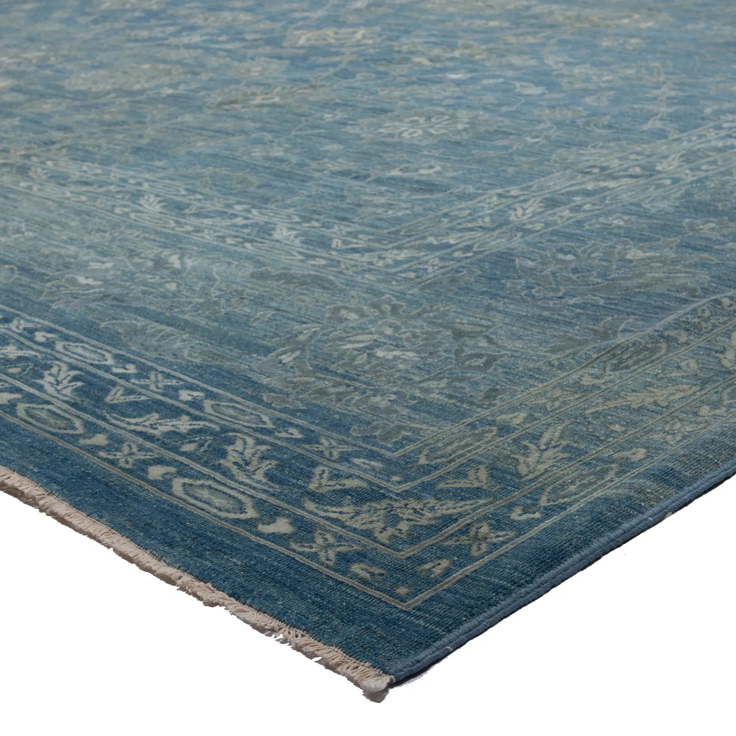 Blue Transitional Wool Rug - 15'8" x 25'7"