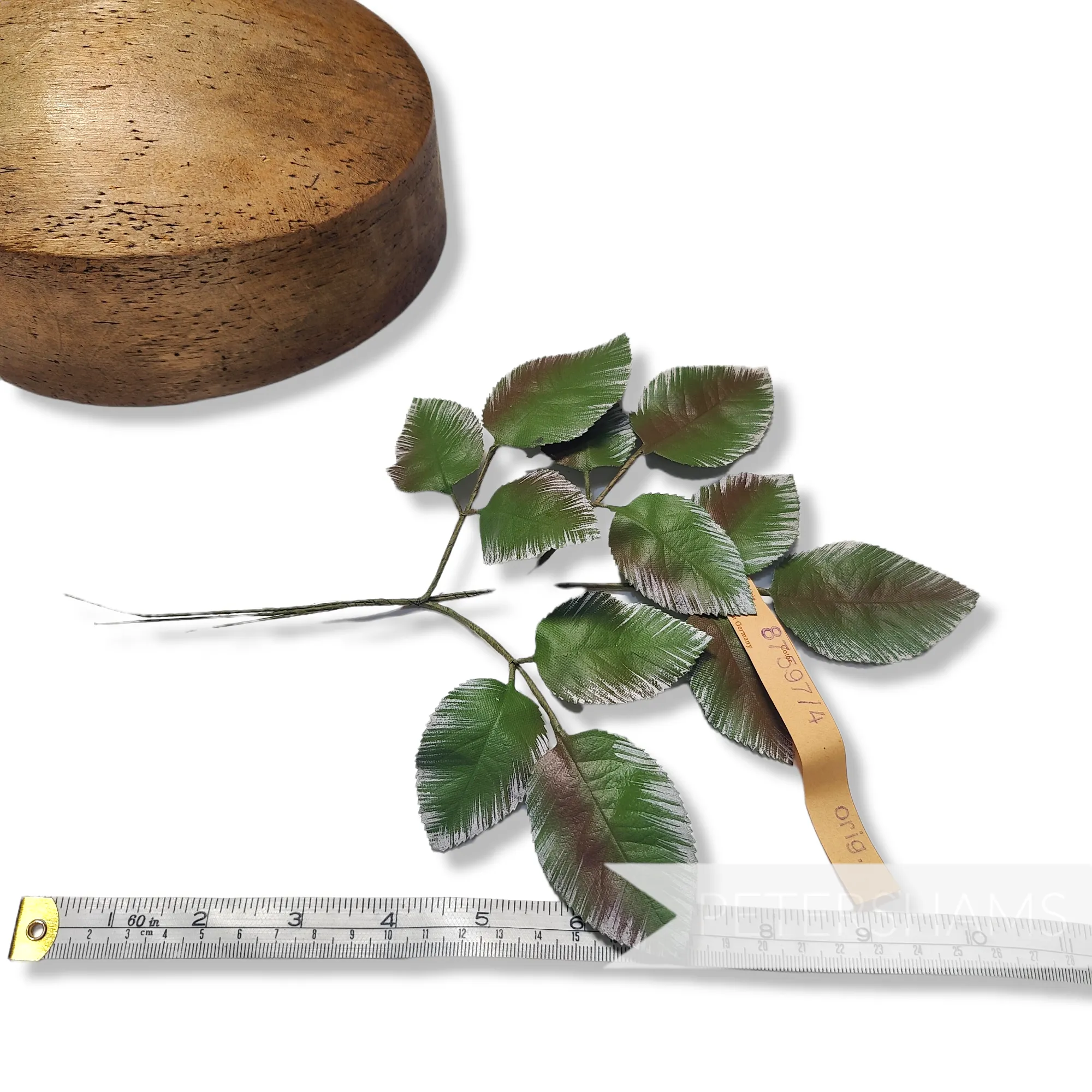 'Bora' Vintage 1940/50's Hand Painted German Wired Leaf Stems - 4 Stems