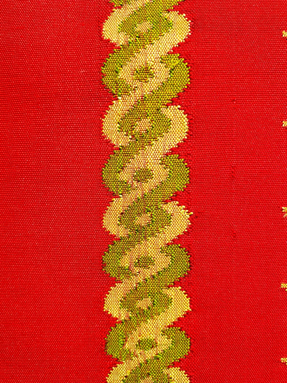 Burmese Silk Pillow Red Green