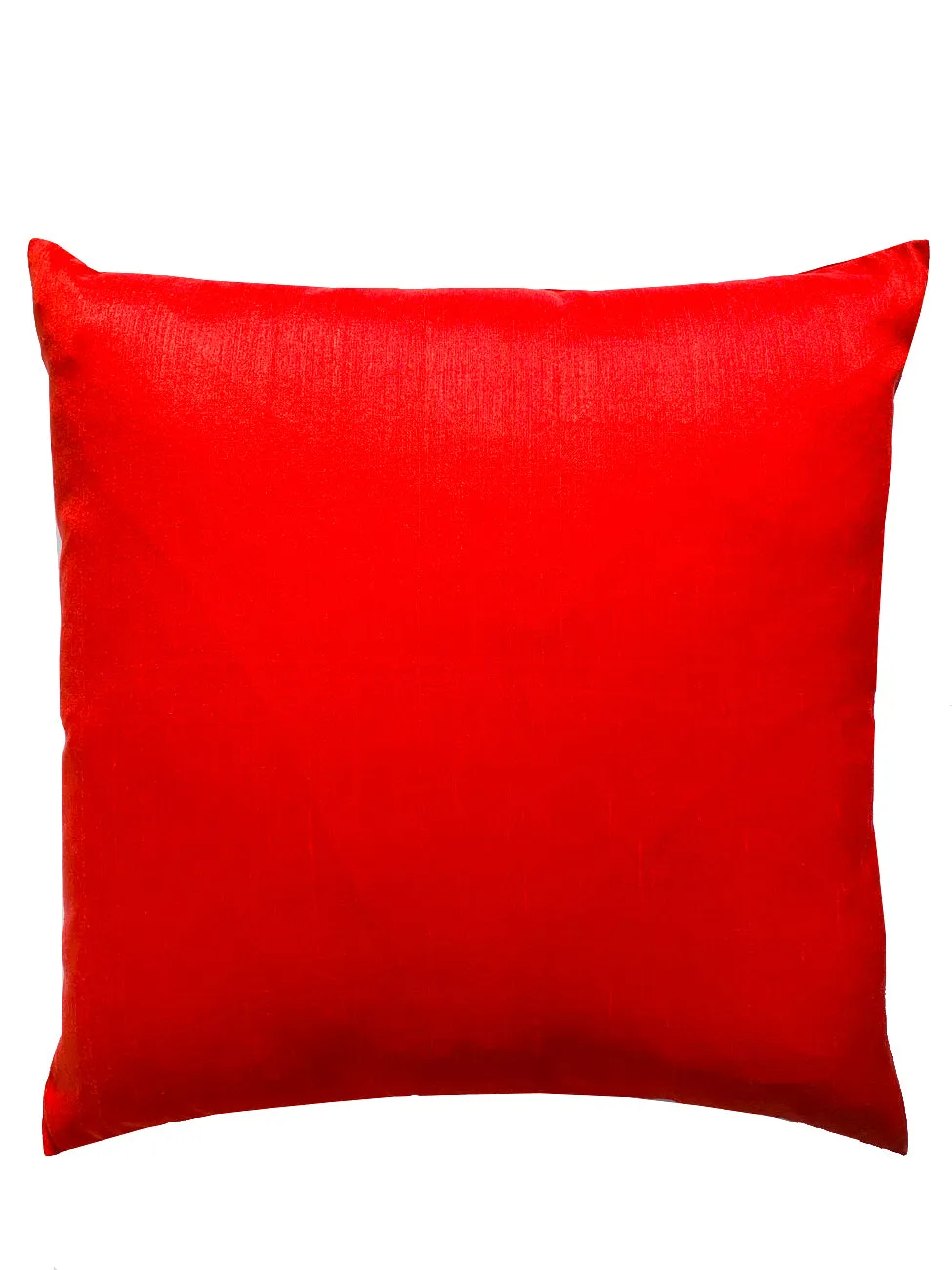 Burmese Silk Pillow Red Green