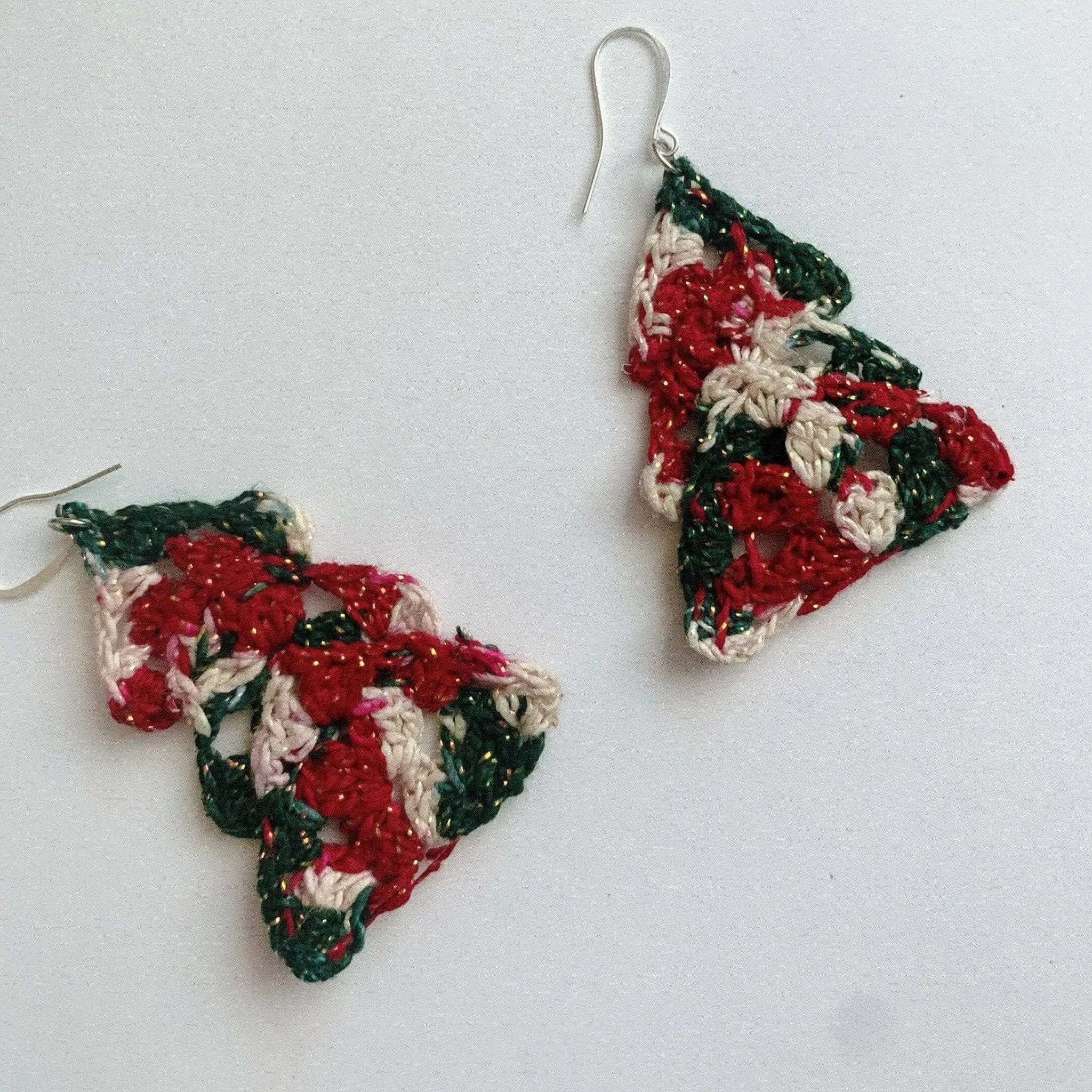 Christmas Tree Earrings Crochet Kit