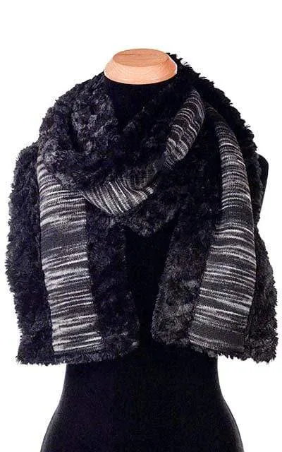 Classic Scarf -  Sweet Stripes in Blackberry Cobbler with Assorted Faux Fur (Limited Availability)