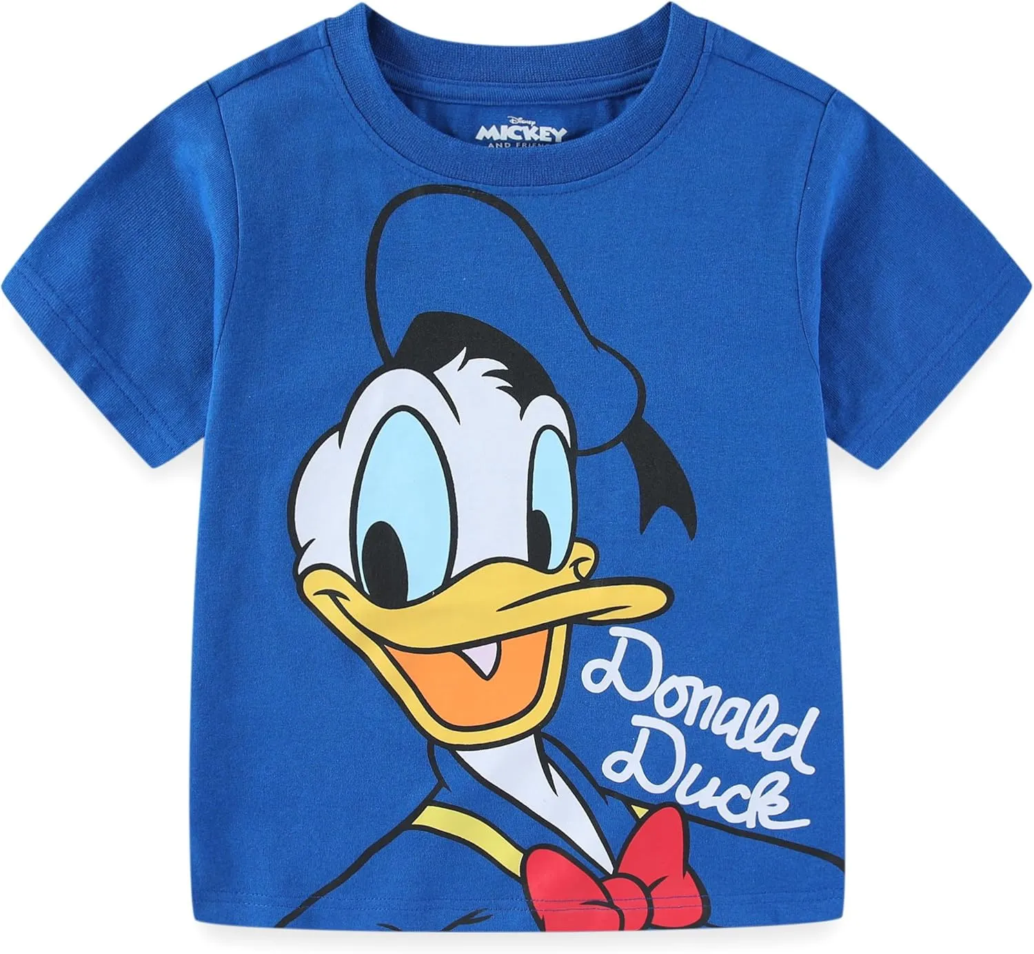 Disney Mickey Mouse & Friends Boys' 4 Pack T-Shirt for Toddler and Little Kids  Blue/Red/Yellow/Orange