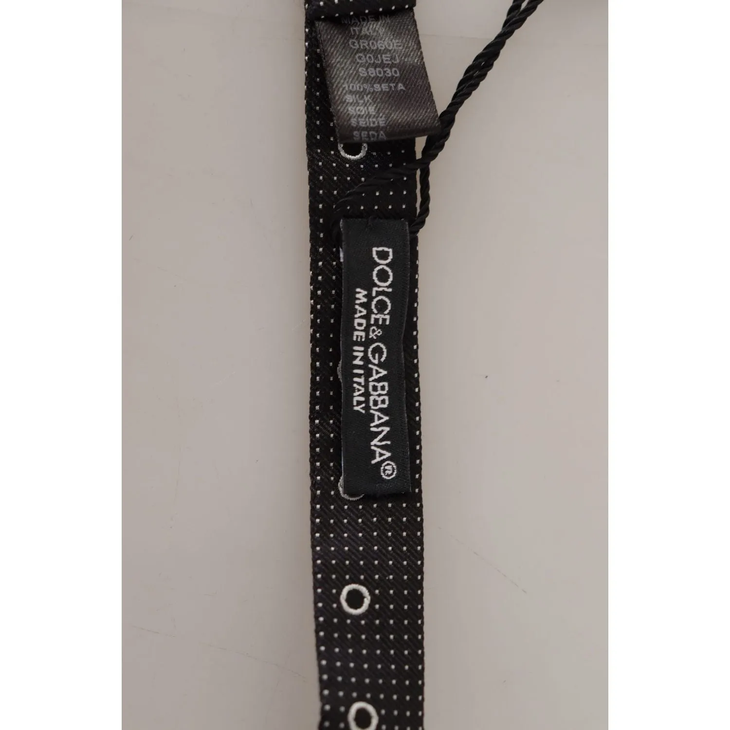 Dolce & Gabbana Polka Dot Silk Bow Tie in Black and White