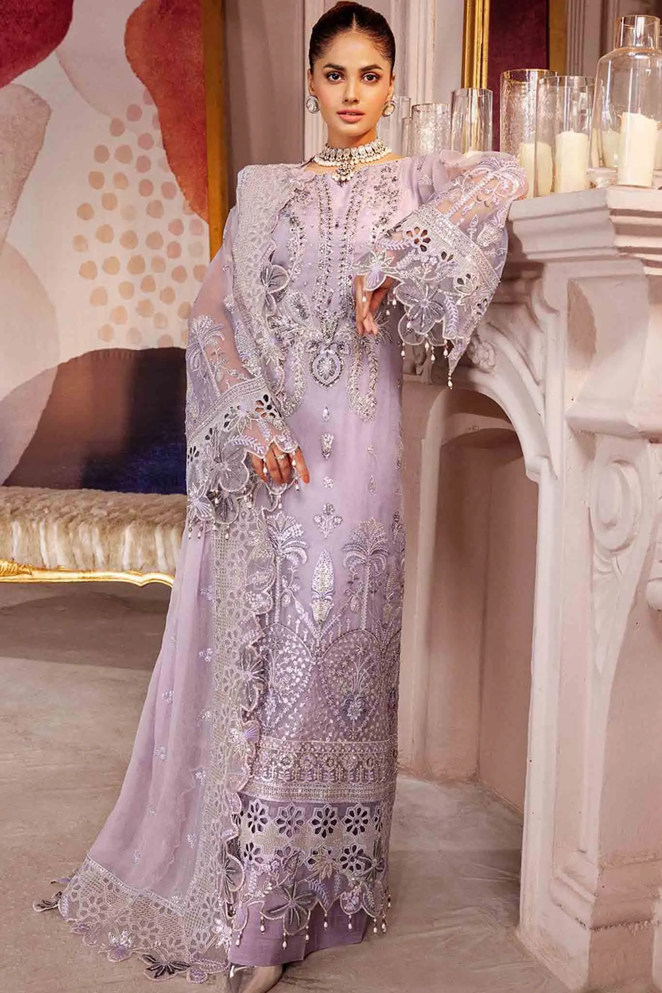 Elaine by Emaan Adeel Unstitched 3 Piece Luxury Chiffon Collection'2023-EL-05