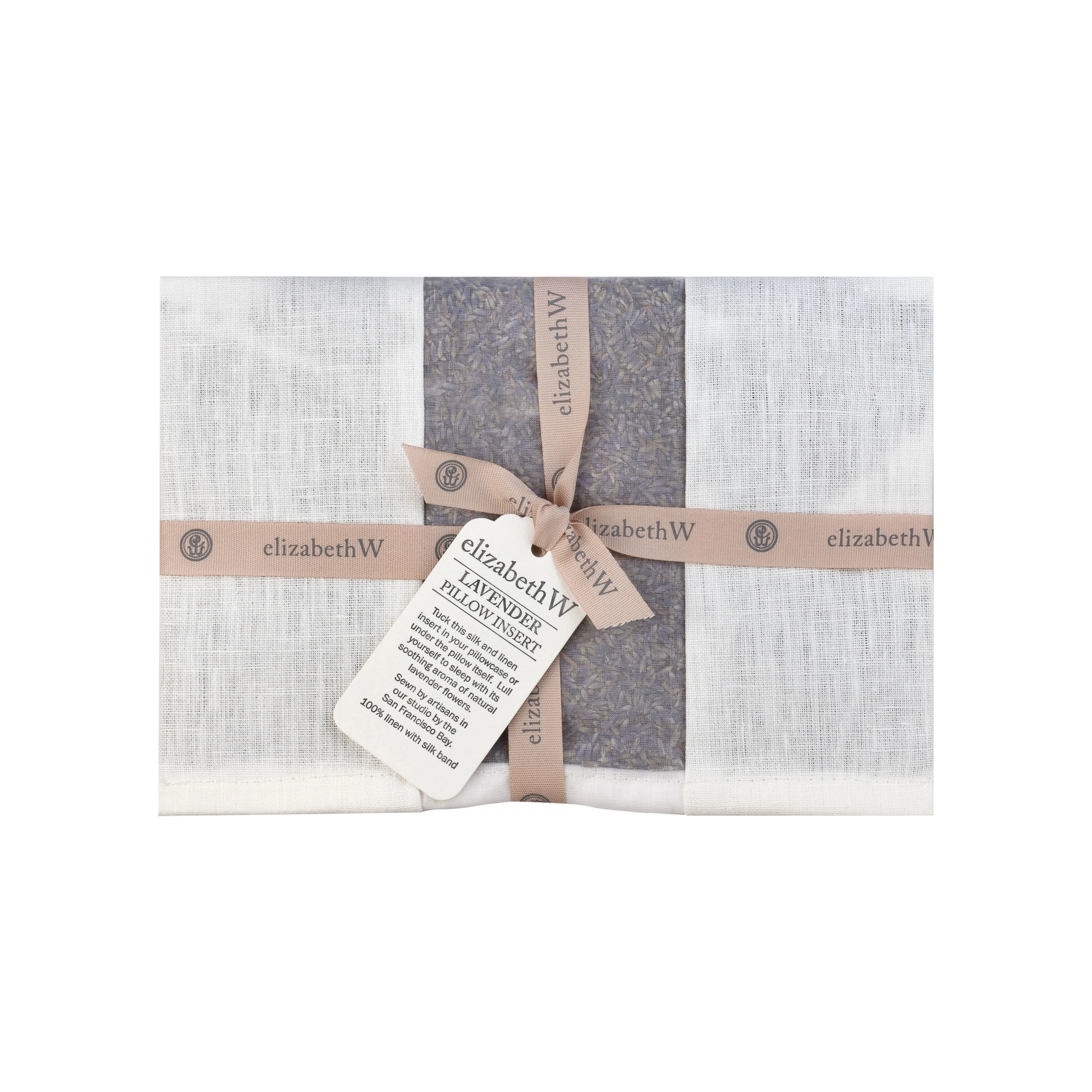 Elizabeth W. Lavender Pillow Insert Sachet - Ivory Linen