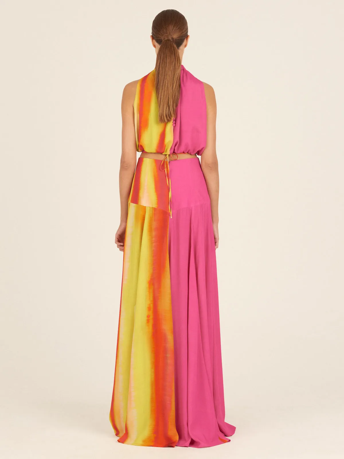 Febe Skirt Fuschia Lime Stripes