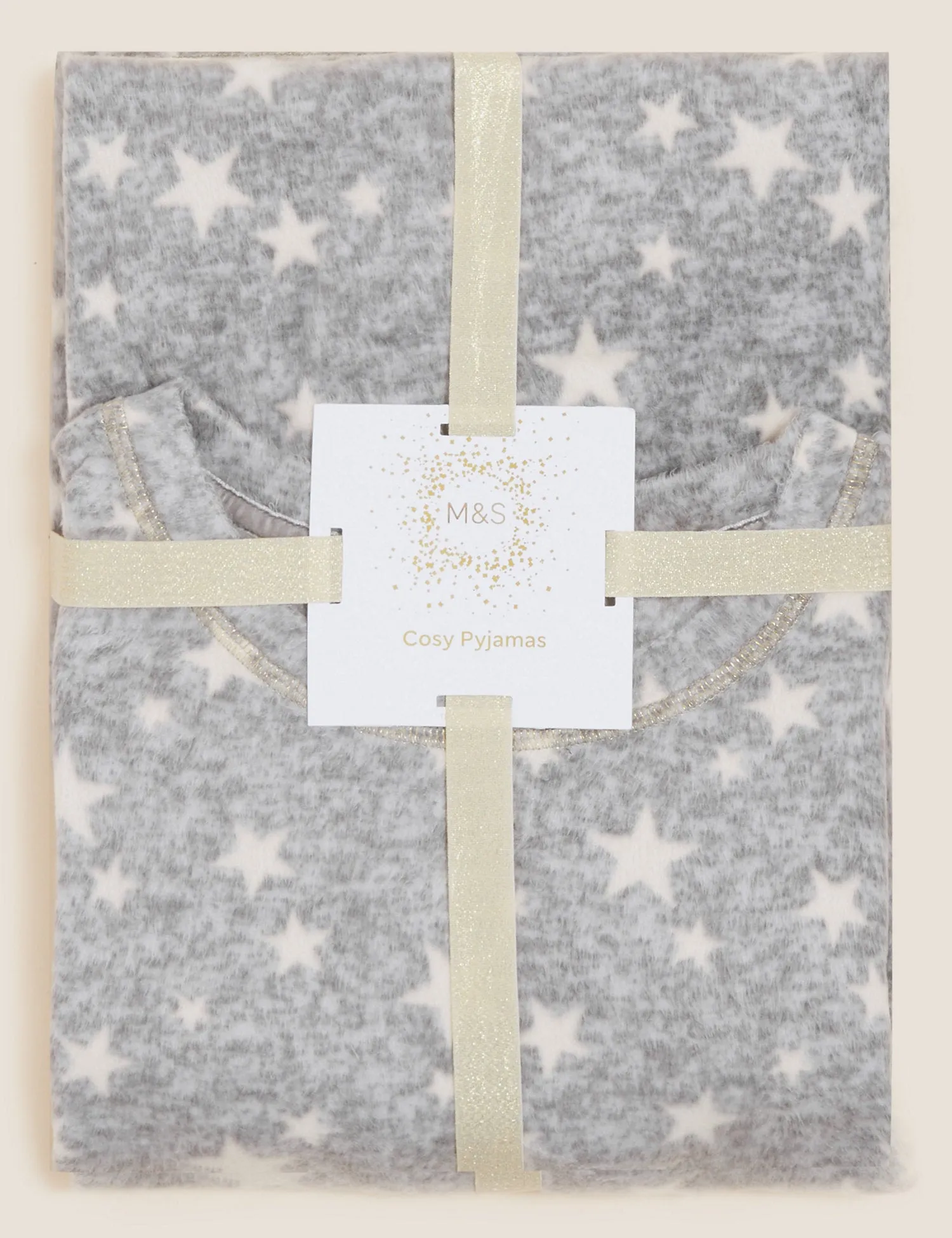 Fleece Star Print Cuffed Pant Pyjama Set