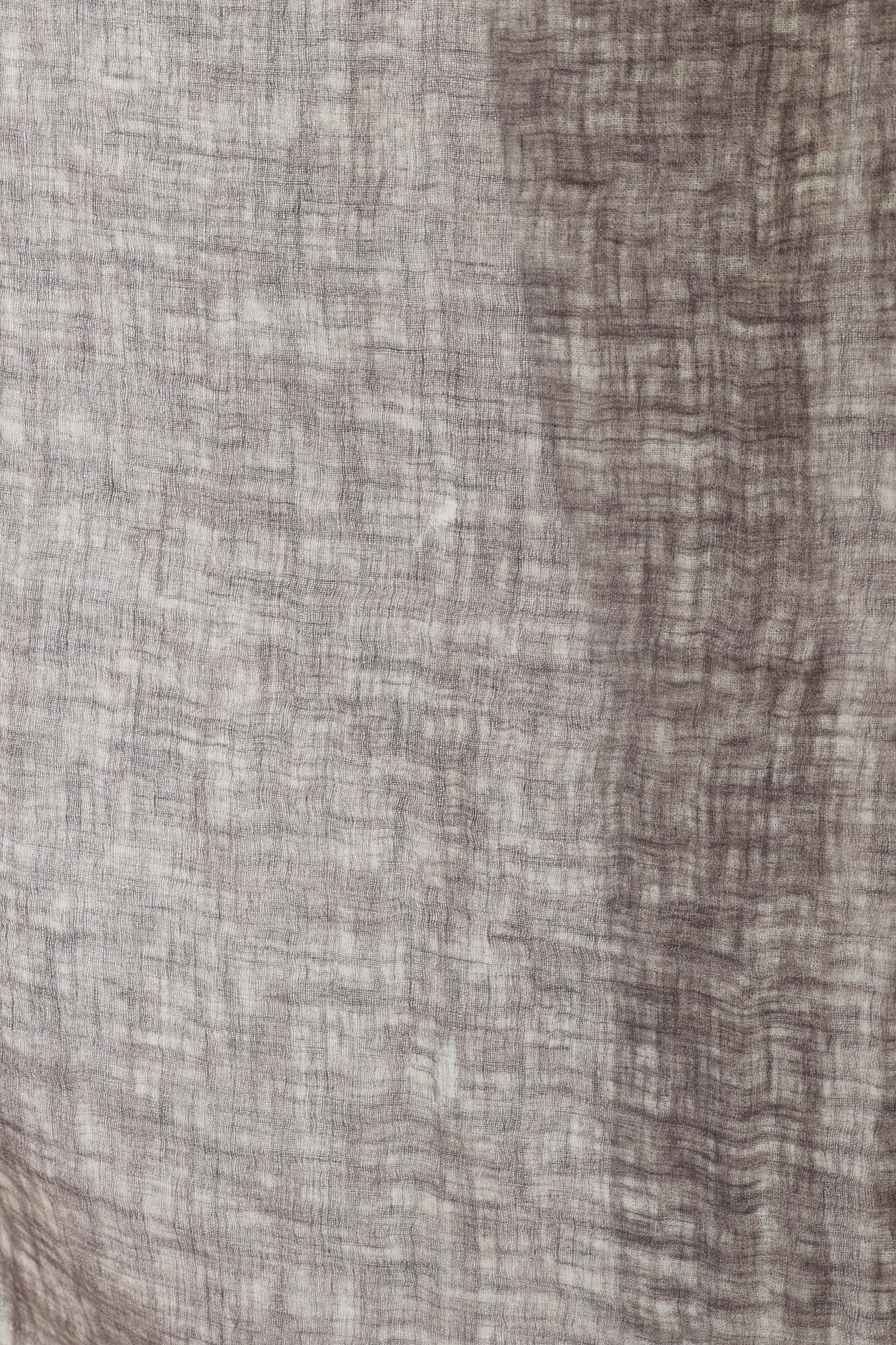 Grey Print Silk Scarf