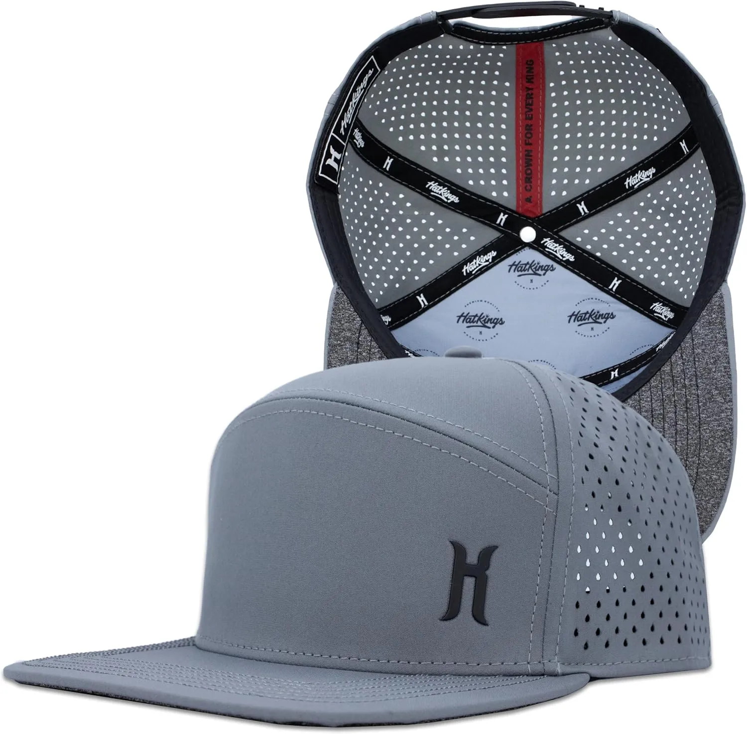 HatKings Performance Trucker Snapback Hat  Water & Sweat Resistant, Lightweight Moisture-Wicking Cap