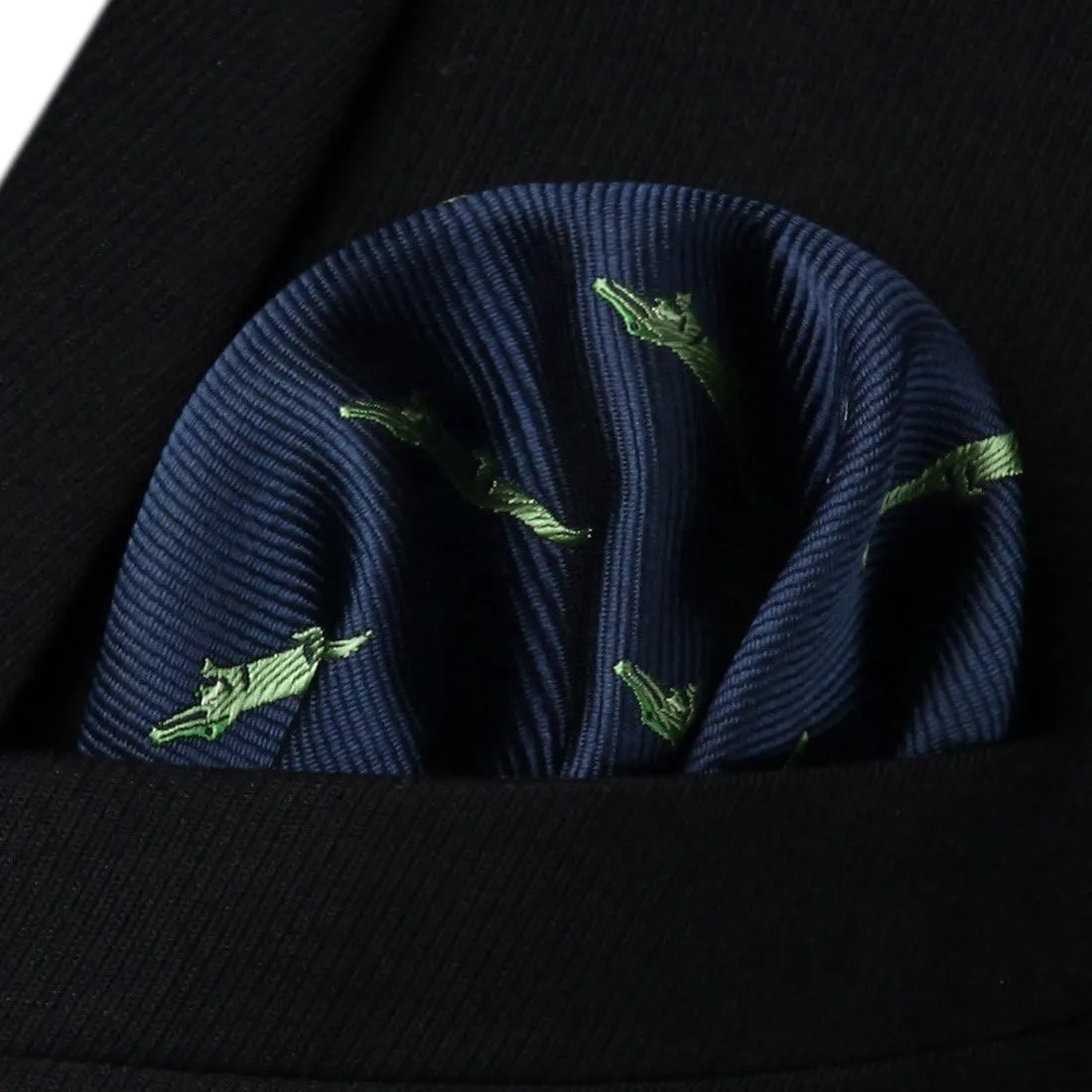 HISDERN Bow Ties for Men Self Tie Animal Bowties Pocket Square Woven Silk Fun Bowtie Handkerchief Set for Wedding Party