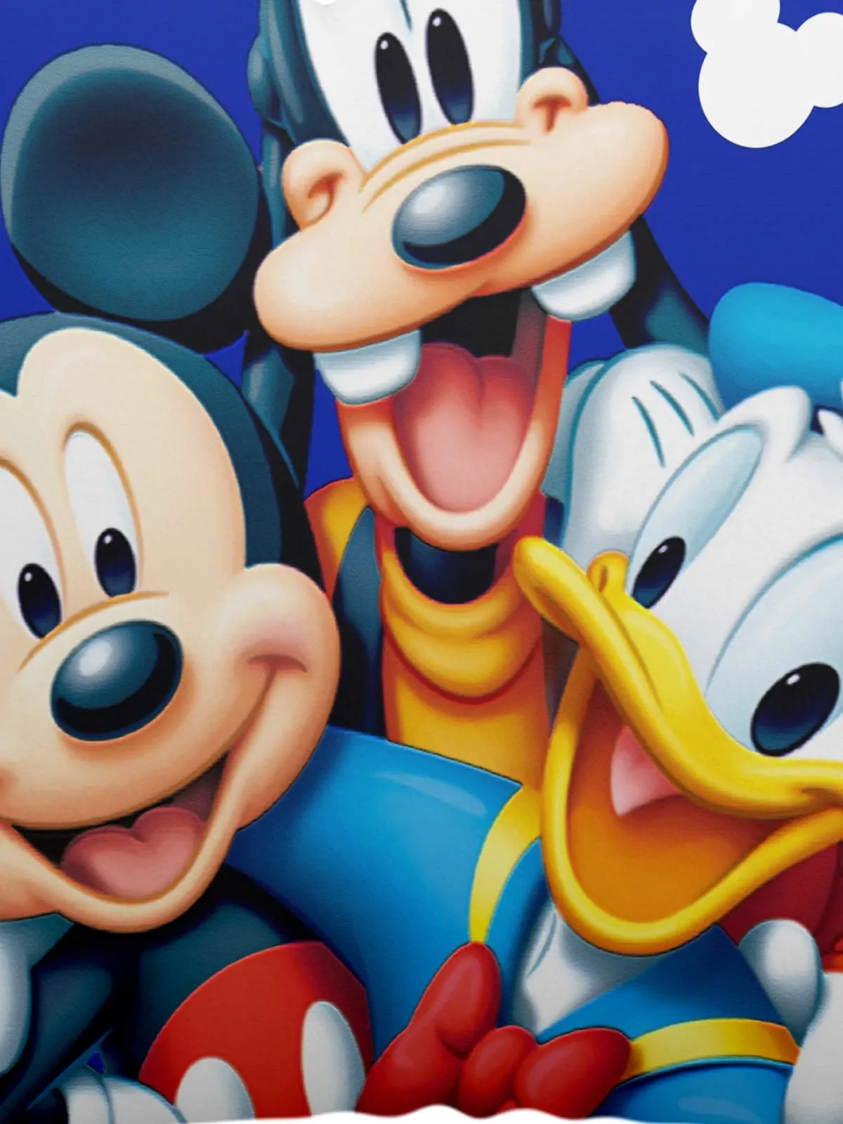 Kuber Industries Disney Team Mickey Print Silk Special Long Crush Pillow Cover- Set of 6, Royal Blue-KUBMART10045