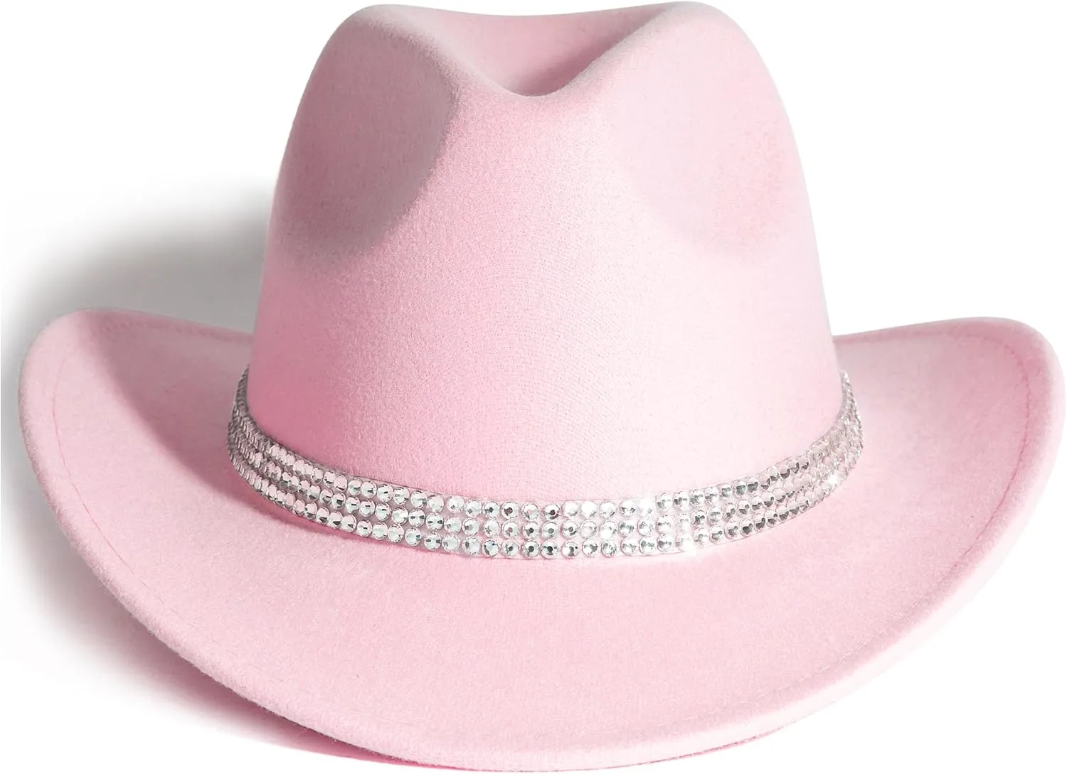 Lisianthus Shiny Rhinestone Cowgirl Hat Glitter Western Party Fedora Cowboy Hat