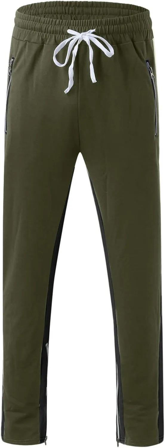 Men's Active Athletic Casual Tricot Sports Length Solid Mens Pants Men's Pants Men's Sweatpants Track Tapered Joggers