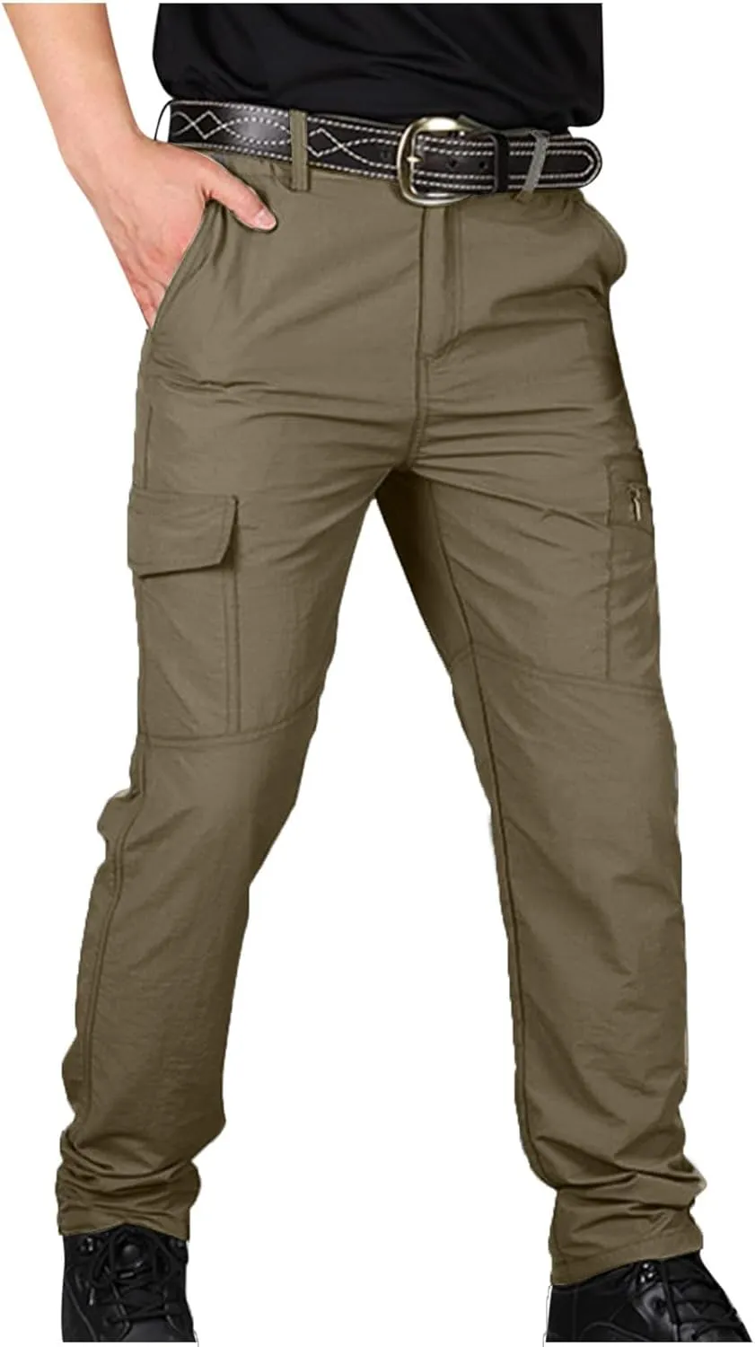 Men's Outdoor Cargo Hiking Pants Lightweight Waterproof Quick Dry Tactical Pants Casual Work Pants Joggers Trousers