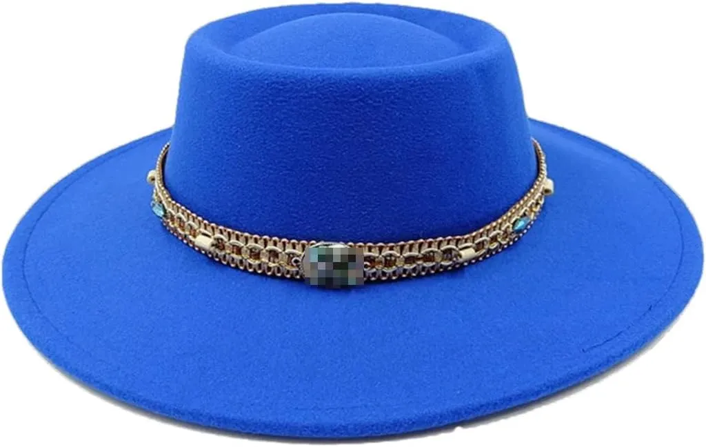 Men's Wide Brim Fedora Hat Classic Hat Solid Jazz Hat Travel Fedora Hat Spring Women's Hat