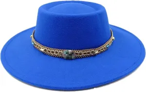 Men's Wide Brim Fedora Hat Classic Hat Solid Jazz Hat Travel Fedora Hat Spring Women's Hat