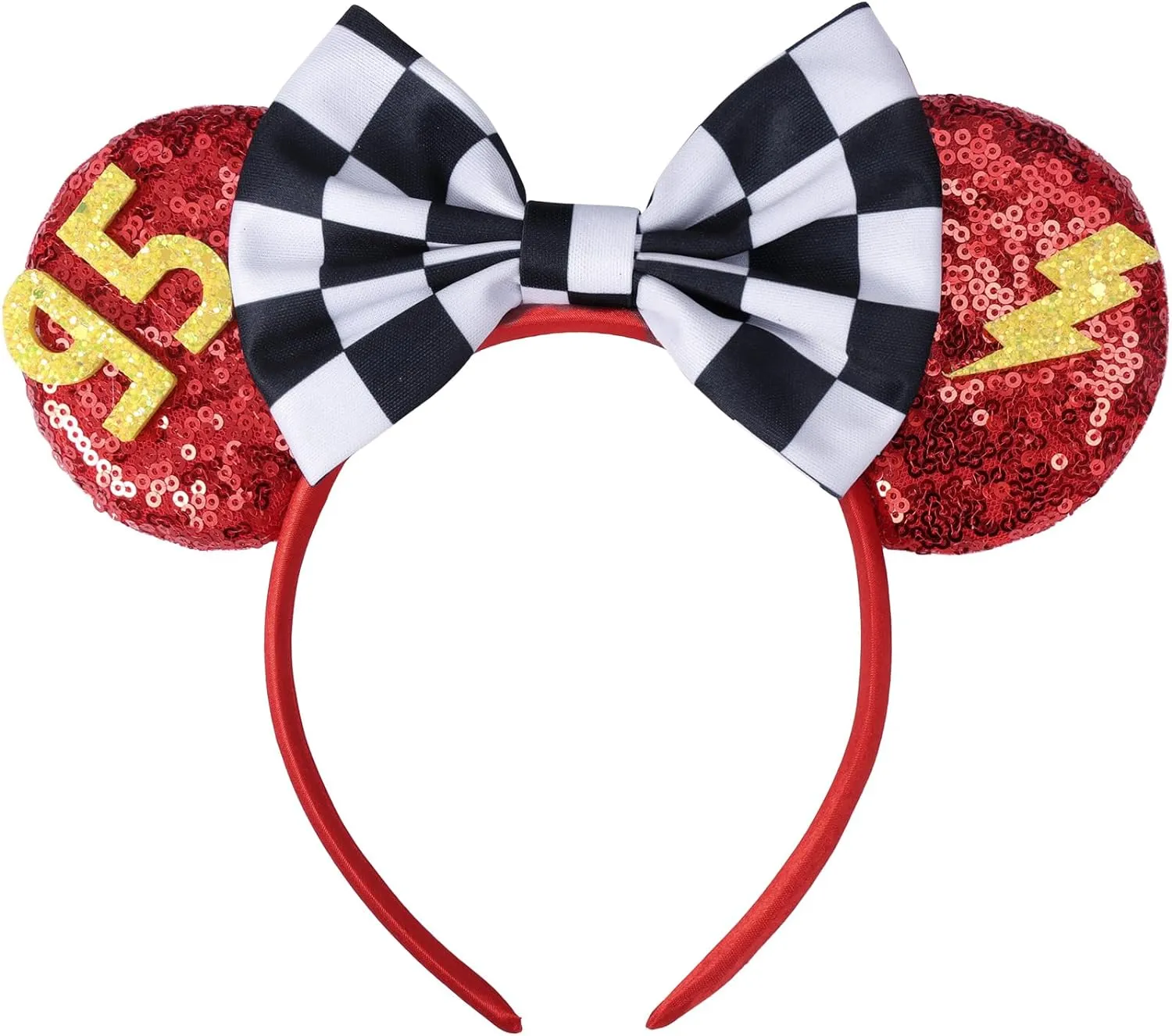 Mouse Ears Headband, Cars Ears for Women Adult Kids, Sequin Headband Park Ears Trips Party Cosplay Costumes Accessories