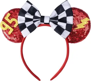 Mouse Ears Headband, Cars Ears for Women Adult Kids, Sequin Headband Park Ears Trips Party Cosplay Costumes Accessories