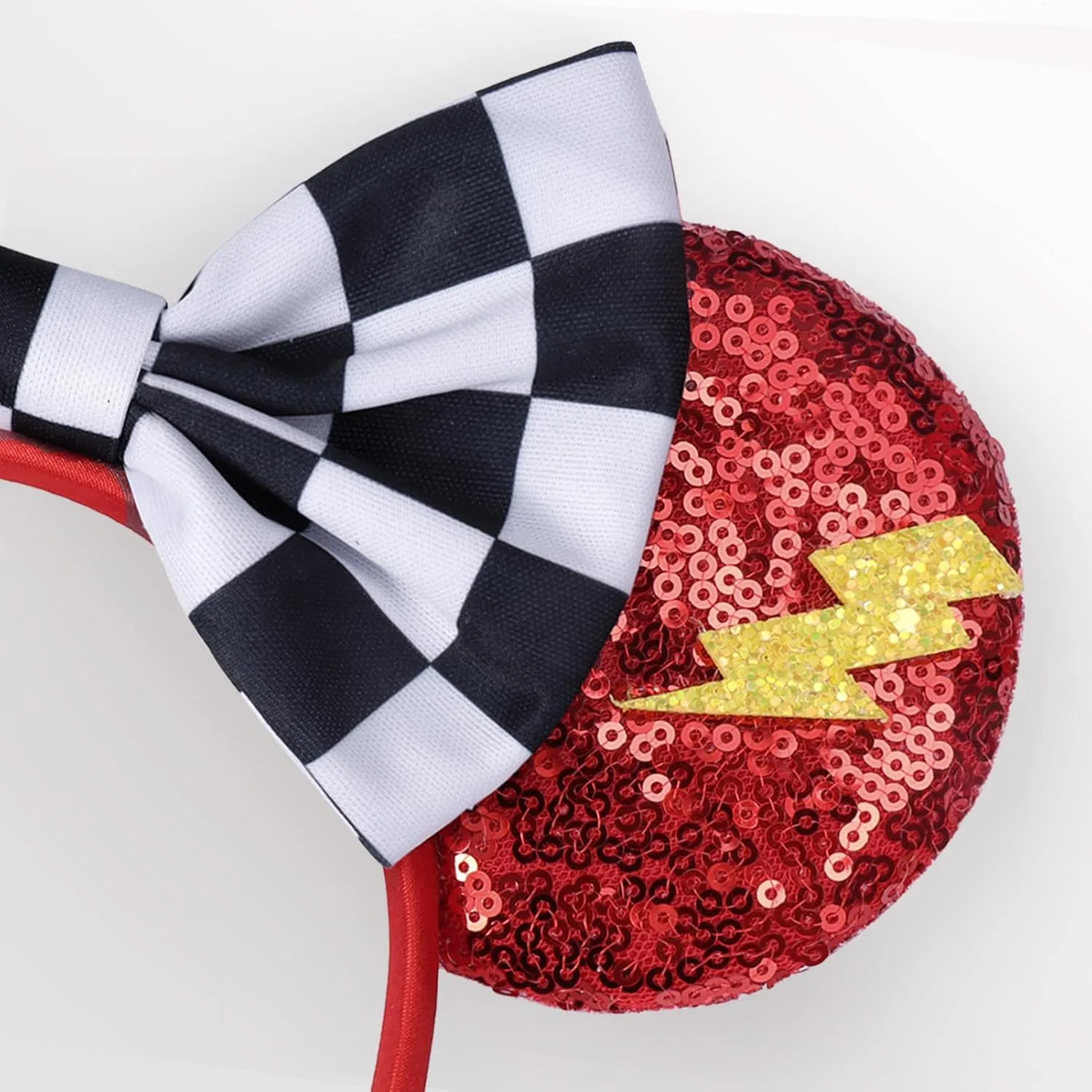 Mouse Ears Headband, Cars Ears for Women Adult Kids, Sequin Headband Park Ears Trips Party Cosplay Costumes Accessories