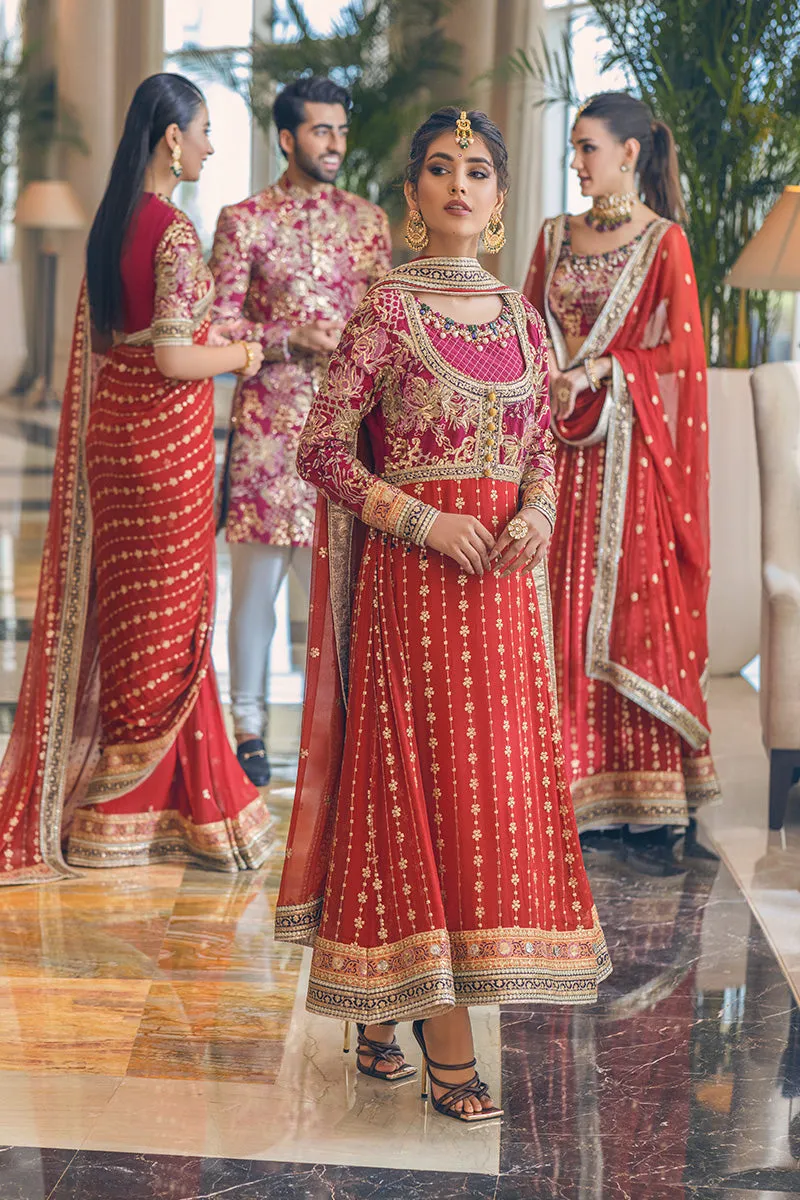 Mushq Monsoon Wedding Luxury Chiffon Collection – MOLTEN LAVA