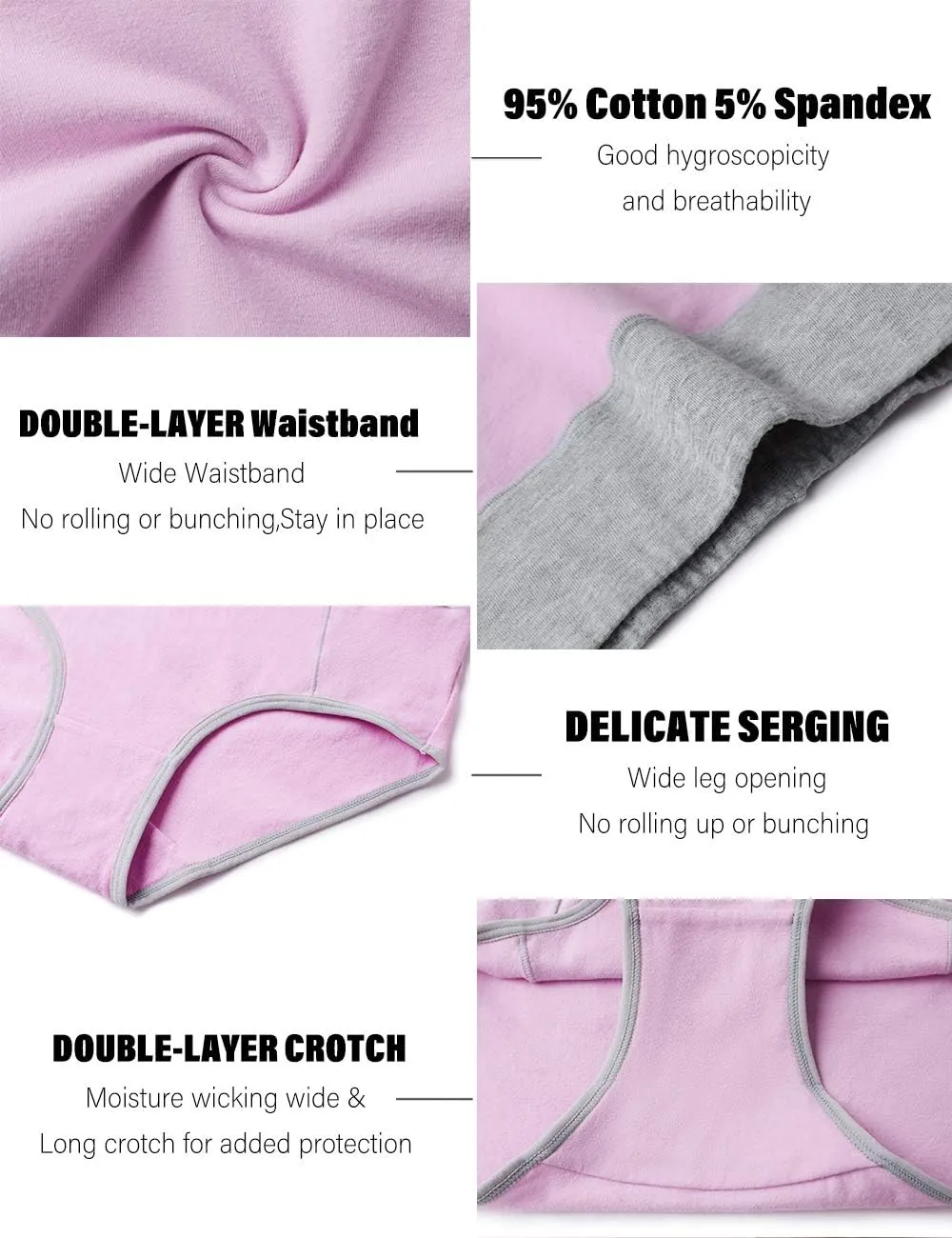 POKARLA Womens Cotton Underwear High Waist Full Coverage Briefs Soft Breathable Postpartum Panties Stretch Underpants