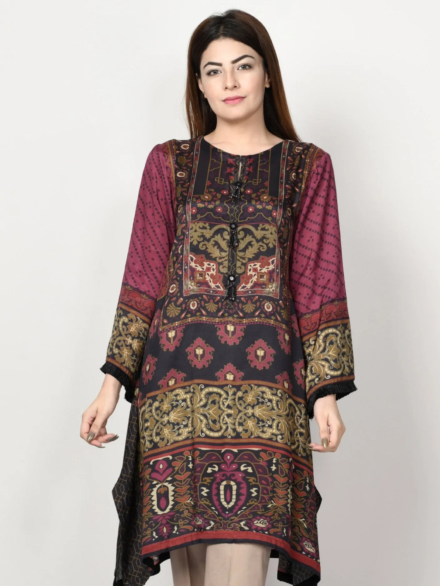 Printed Thai Silk Shirt