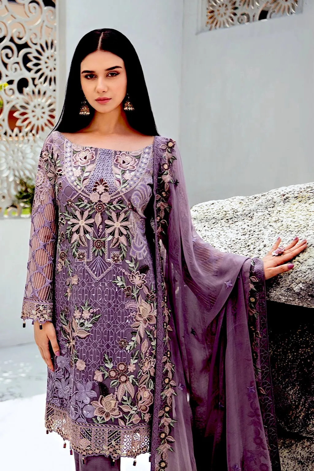 Ramsha Rangoon Chiffon Collection 2020 – D-609