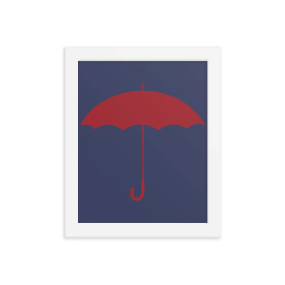 Red Umbrella Framed Print