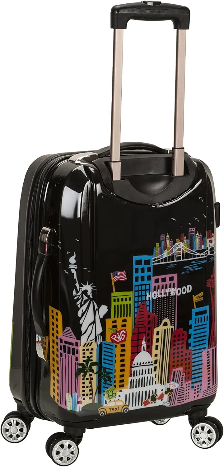 Rockland Departure Hardside Spinner Wheel Luggage, America, Carry-On 20"