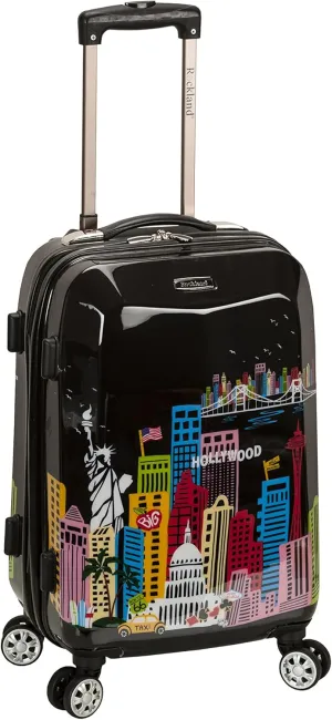 Rockland Departure Hardside Spinner Wheel Luggage, America, Carry-On 20"