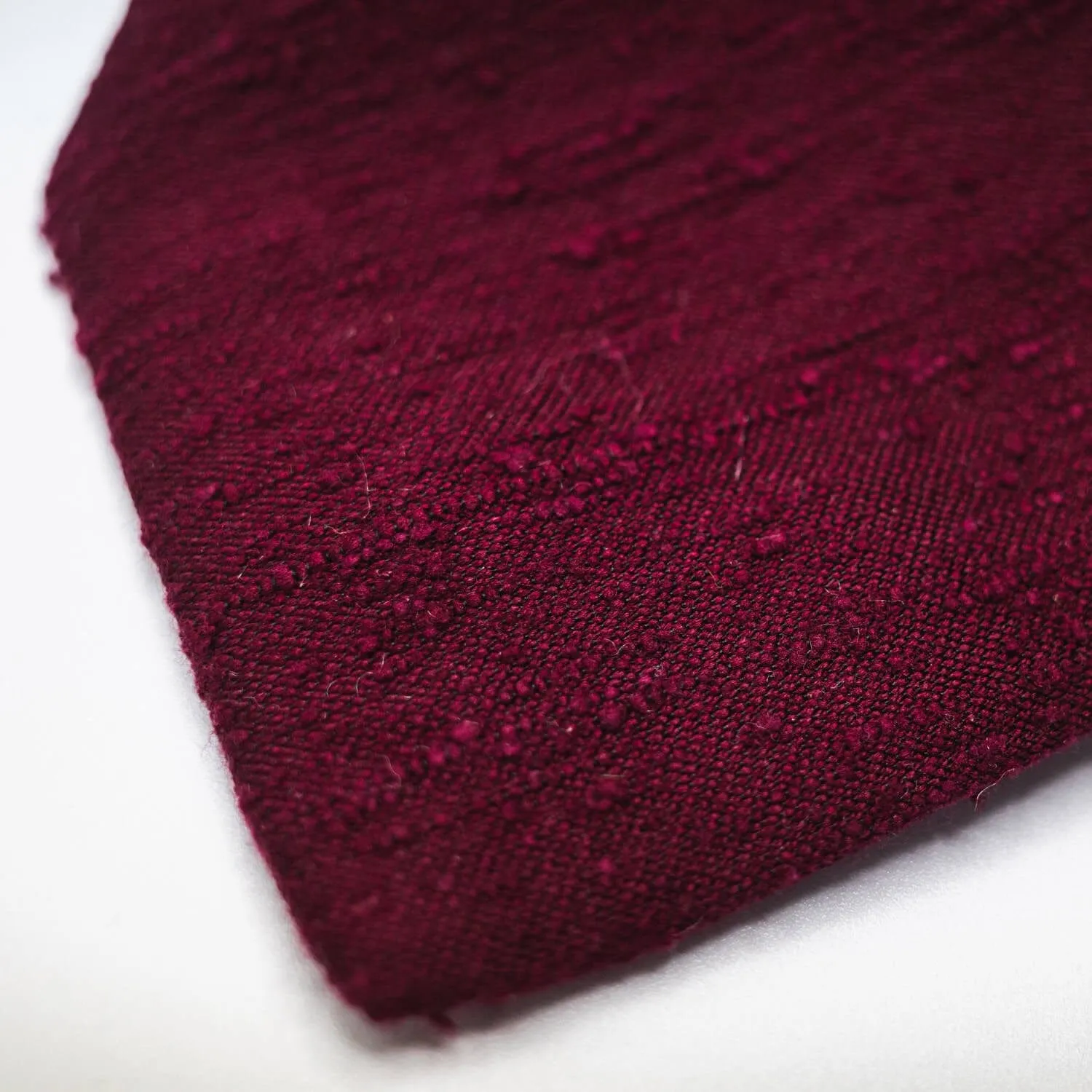 Silk Shantung Tie - Bordeaux