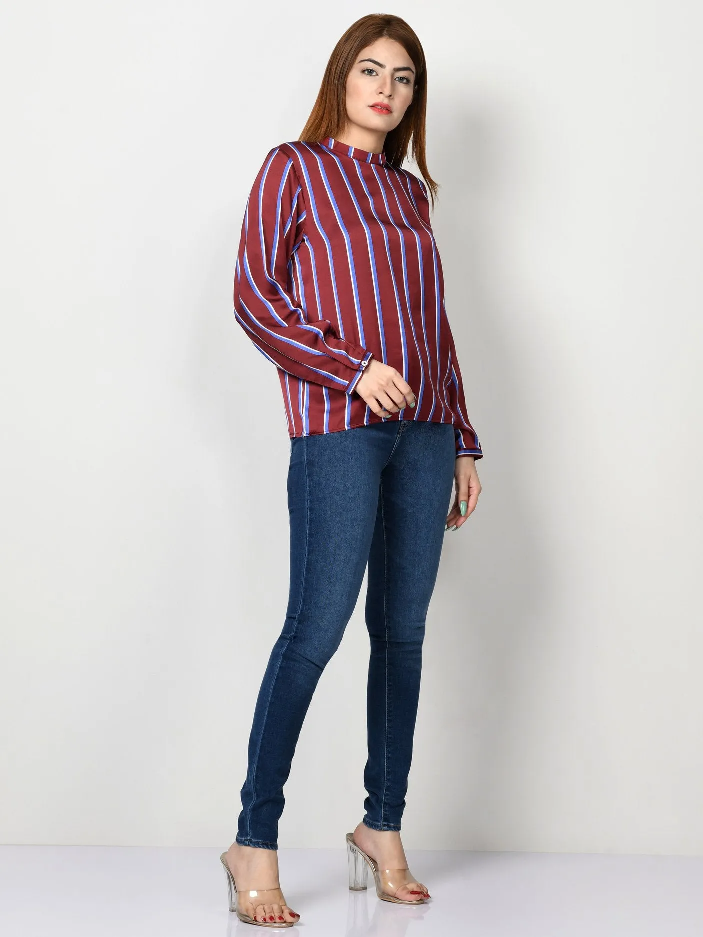 Striped Silk Top