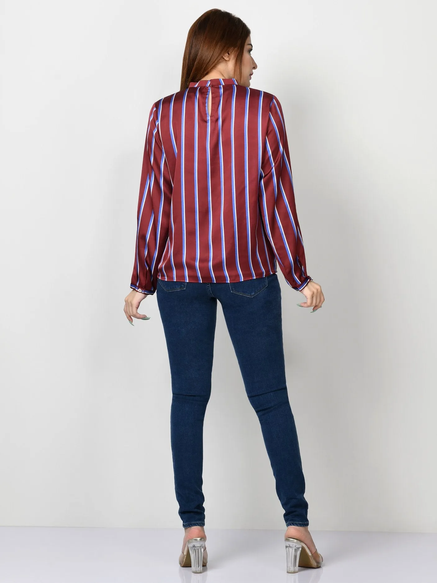 Striped Silk Top