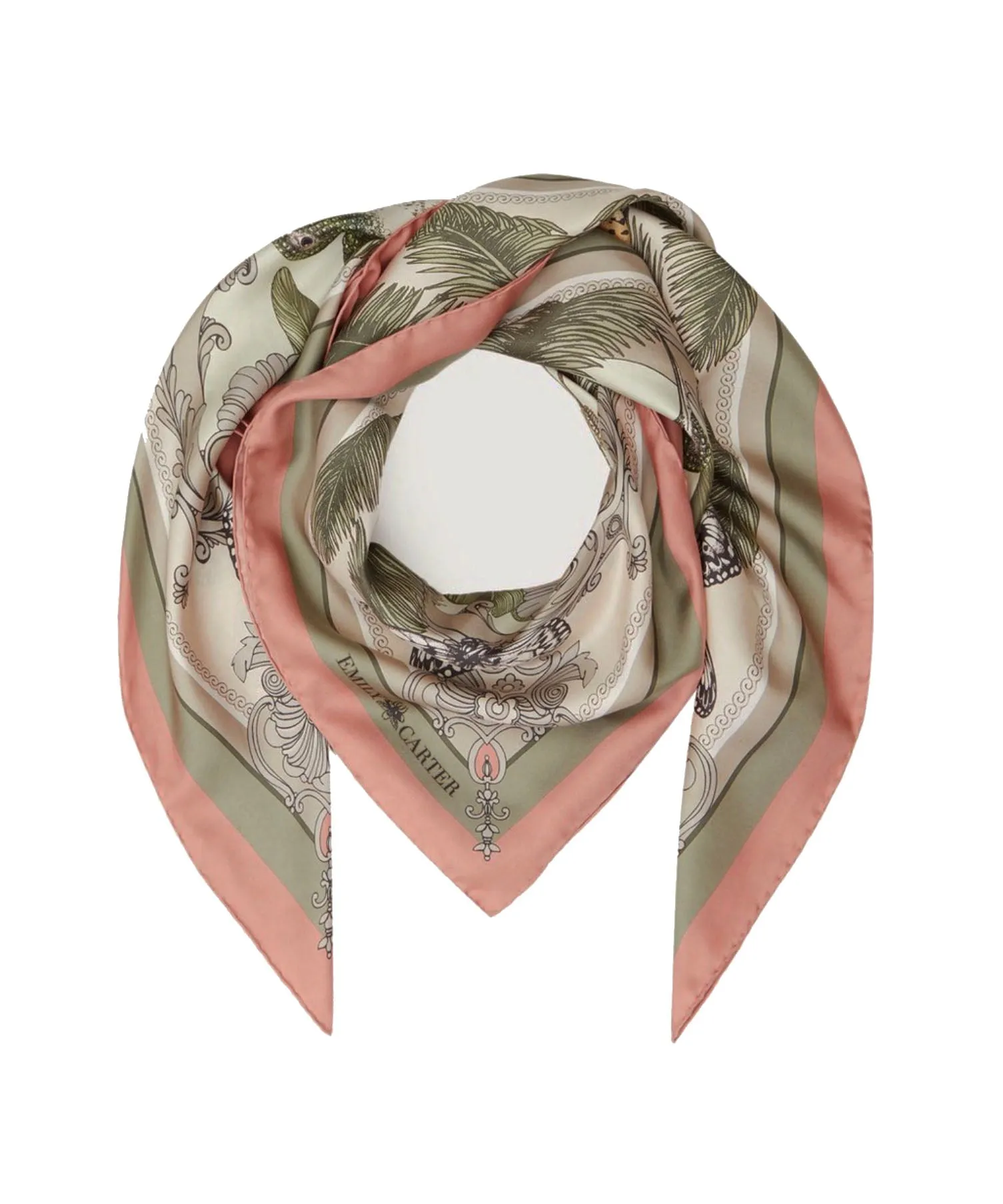 The Balinese Jungle Silk Scarf | 130x130cm