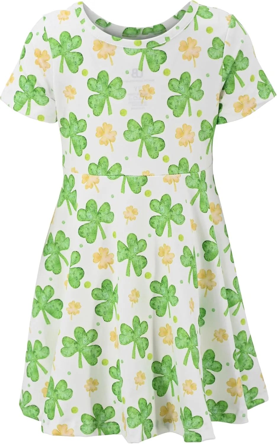 Unique Baby Girls' Short Sleeve Everyday Printed Dresses for Kid and Toddler, Sizes 2T-12Y
