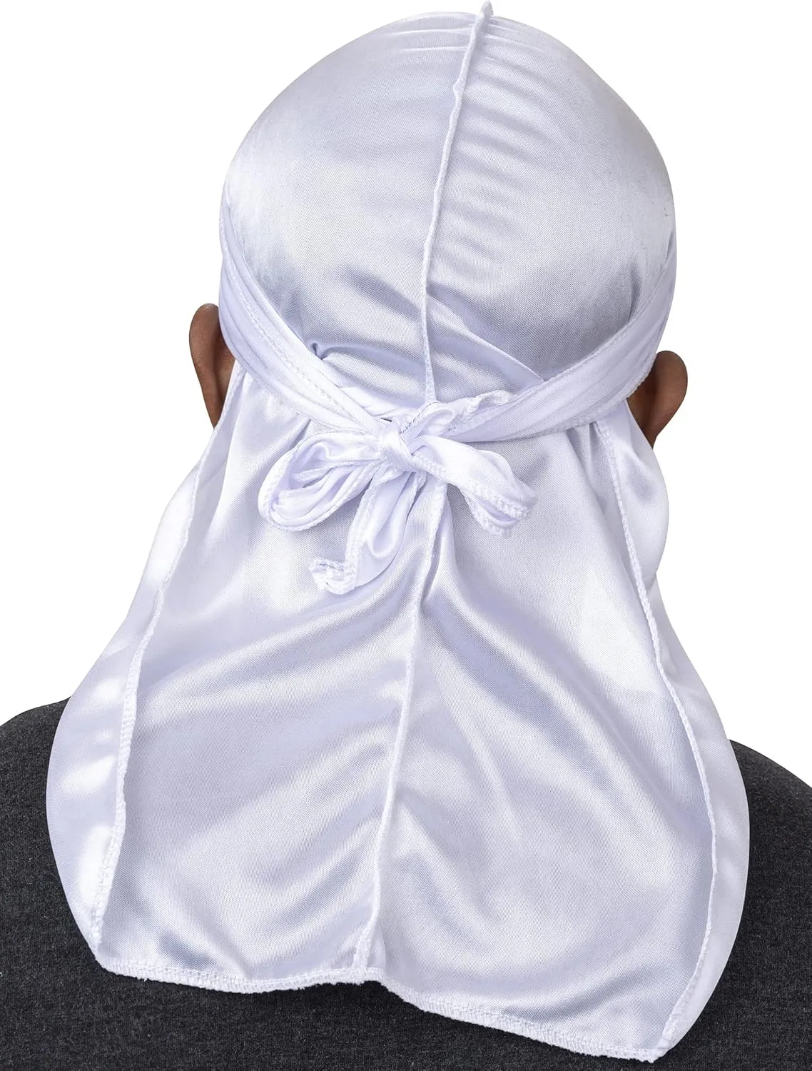 Veeta Superior Silk Durag - Smooth Silk Durag for Men & Women, Long Double Wide Straps, Outside Seam Triple Stitch Du Rag