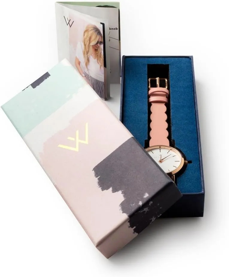 Wristology 29 Styles Maxi Numbers Watch Leather Band - Interchangeable Genuine Leather Strap - Large Easy to Read Nurse Watch with Second Hand for Women, Men, Nurses, Teachers, Olivia