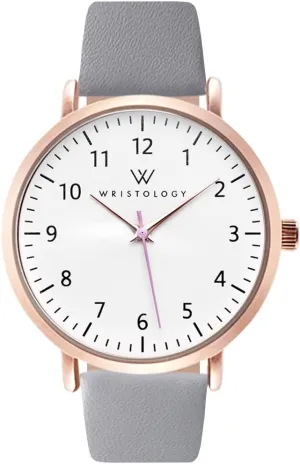 Wristology 29 Styles Maxi Numbers Watch Leather Band - Interchangeable Genuine Leather Strap - Large Easy to Read Nurse Watch with Second Hand for Women, Men, Nurses, Teachers, Olivia